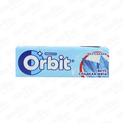 Резинка жевательная Orbit сладкая мята 17г жевательная резинка orbit сладкая мята 68 г