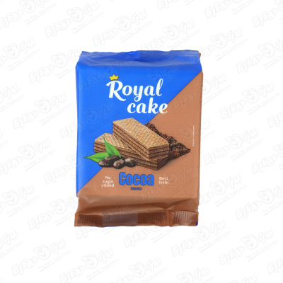 Вафли Royal Cake с какао 120г какао вафли вечерняя тайна 120г коломенский бкк