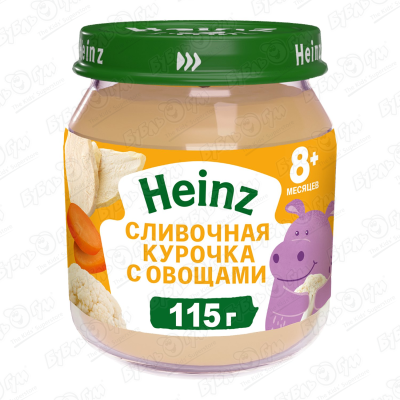 Пюре Heinz курочка с овощами 115г с 8мес цена и фото