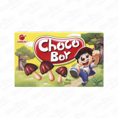 Печенье ORION Choco Boy Грибочки 45г печенье choco boy чоко бой черная смородина 135 гр
