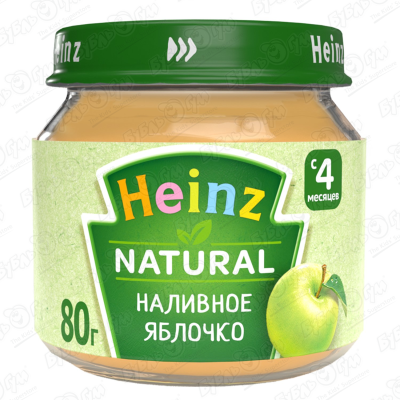 Пюре Heinz наливное яблочко 80г с 4мес