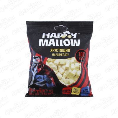 Маршмеллоу хрустящий Happy Mallow Бэтмен 30г готовый завтрак happy mallow classic с мягким маршмеллоу 240 г