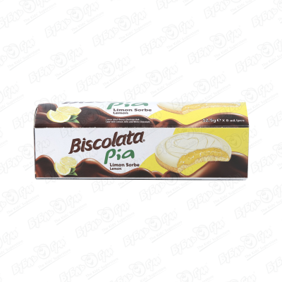 Печенье Biscolata pia белый шоколад-лимон 100г