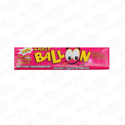 Резинка жевательная Crazy Balloon клубника 22г fun food amgum жевательная резинка crazy balloon strawberry