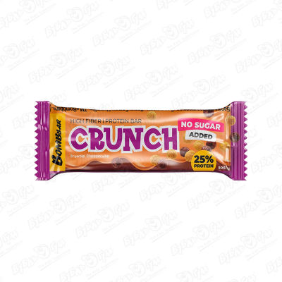 Батончик Bombbar CRUNCH без сахара чизкейк с брауни 50г