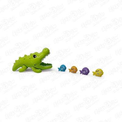 Игрушка для ванны УТИ ПУТИ Крокодил и рыбки игрушки для ванны ути пути игрушка для ванны попади в корзину