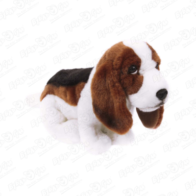 Игрушка мягкая Leosco собака бассет-хаунд мужская футболка бассет хаунд собака сидит 2xl белый