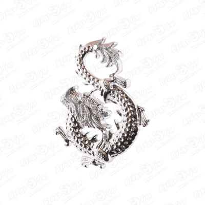 Украшение елочное Дракон матовый серебряный 11см украшение елочное дракон стекло
