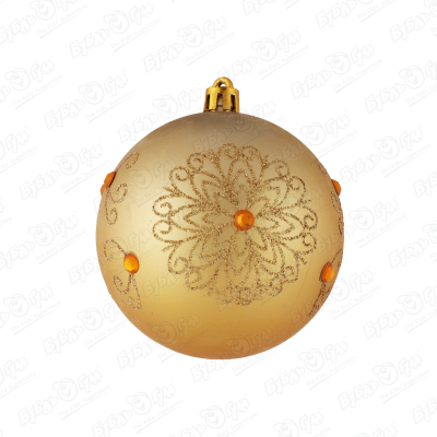 Украшение елочное шар со стразами золотой 8см украшение елочное шар с рисунком снежинка со стразами белый 8см