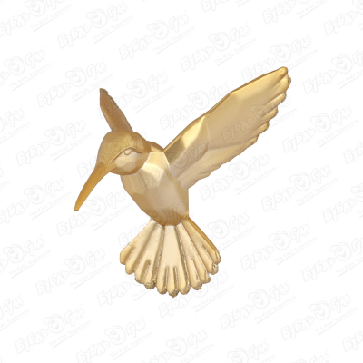 Украшение елочное Колибри матовое золотое 11см украшение елочное колибри серебряная глянцевая 11см