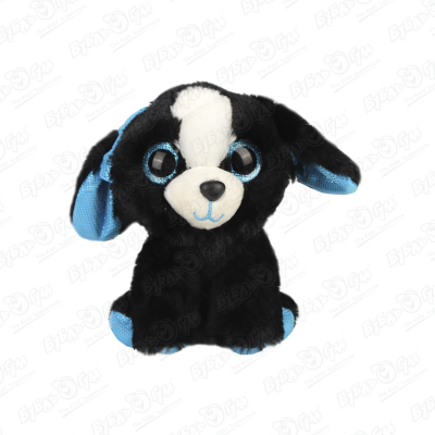 Игрушка мягкая Собачка глазастик черная 15см игрушка мягкая собачка коричневая мопс 15см