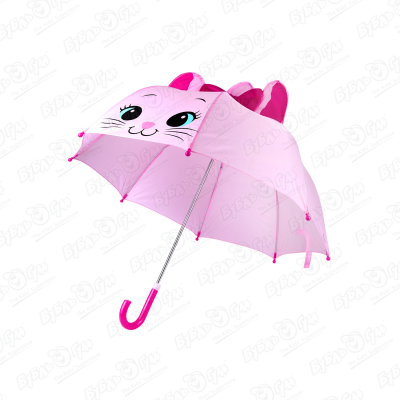 Зонт Lanson Kids Котик с бантиком розовый