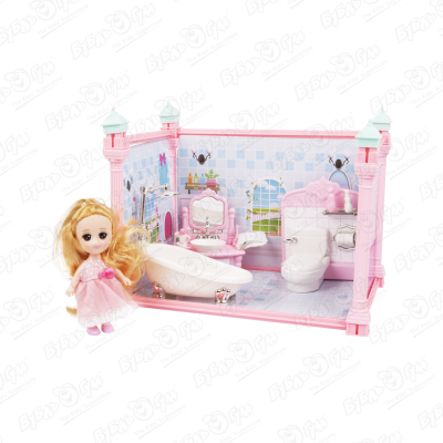 цена Игровой набор ванная комната для мини-куколки