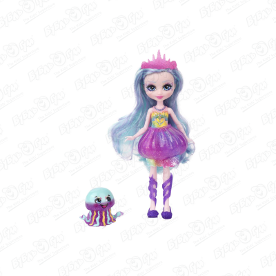 кукла enchantimals с питомцем fnh22 джелани медуза и стингли Кукла Enchantimals медуза Джелани и питомец Стингл