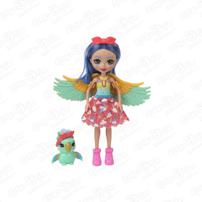 Кукла Enchantimals Прита с попугаем Флат кукла enchantimals с любимой зверюшкой dvh87 fxm74 пэттер пикок