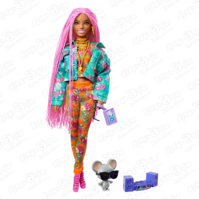 Кукла Barbie Extra с розовыми косичками кукла mattel barbie экстра с розовыми косичками