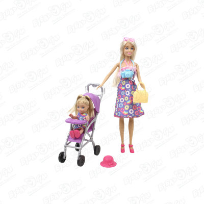цена Кукла Lanson Toys Мама с ребенком в коляске