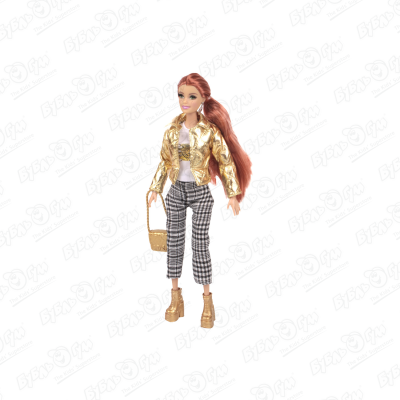 Кукла София с рыжими волосами в золотой куртке