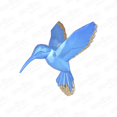 Украшение елочное Колибри матовая синяя 11см украшение елочное колибри серебряная глянцевая 11см