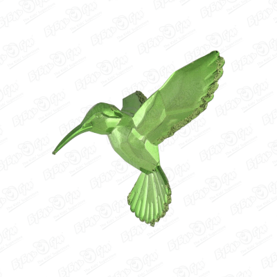 Украшение елочное колибри зеленая глянцевая 11см украшение елочное стрекоза глянцевая зеленая 12см