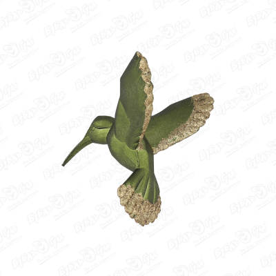 Украшение елочное Колибри матовая зеленая 11см украшение елочное колибри серебряная глянцевая 11см