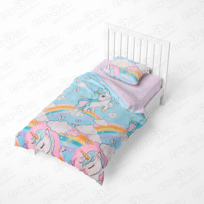 Комплект постельного белья Волшебная ночь Unicorn поплин 3предмета цена и фото