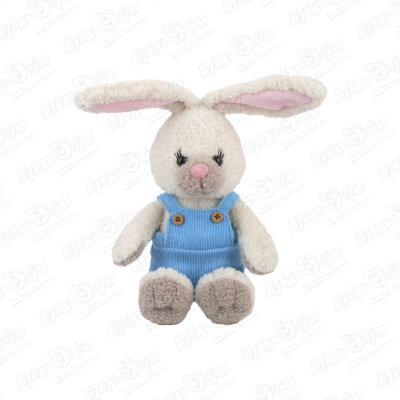 Игрушка мягкая Кролик в голубом комбинезоне 28см nems игрушка кролик с поднимающимися ушами 28см