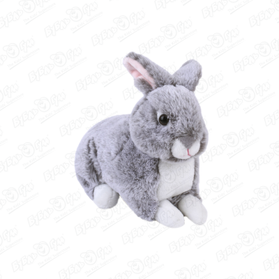 Игрушка мягкая Кролик серый 25см