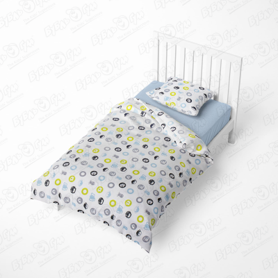 Комплект постельного белья BUBURU Baby Джунгли трикотаж ясельный ясельный комплект постельного белья бамбино соня