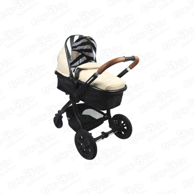 Коляска-трансформер Happy Baby Mommer бежево-черная 13,7кг коляска трансформер happy baby linda grey