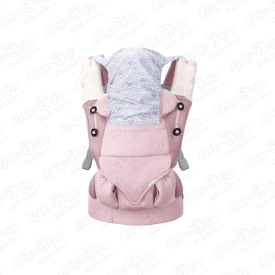 Эрго-рюкзак Bebear хлопок и полиэстер розовый с 4мес цена и фото