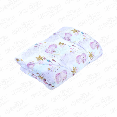 Одеяло Juno Единорог силиконовое волокно перкаль 110х140см цена и фото