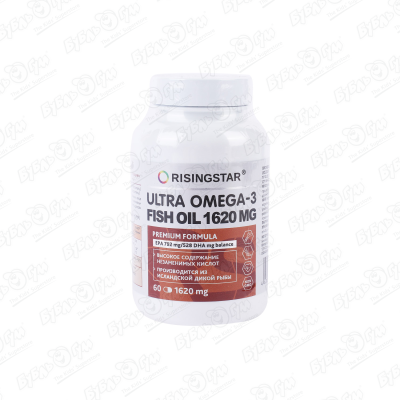 Витаминно-минеральный комплекс Risingstar ОМЕГА-3 60шт комплекс витаминно минеральный risingstar для женщин 60шт