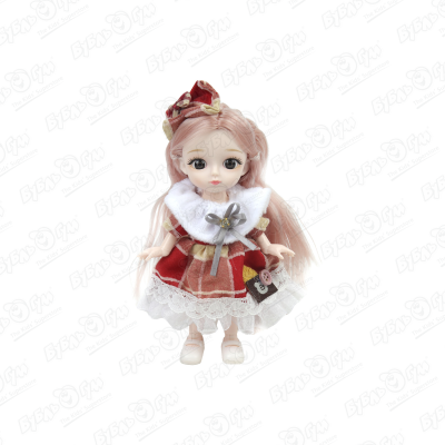 цена Кукла миниатюрная Lanson Toys в красном платье