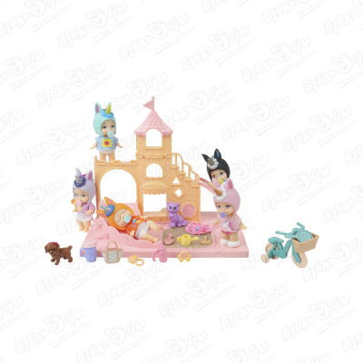 цена Куклы миниатюрные в наборе Lanson Toys Family Ardana Baby Детская площадка
