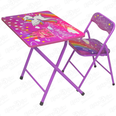 Набор детской складной мебели Lanson goods Единорог комплект детской мебели алина складной цвет розовый
