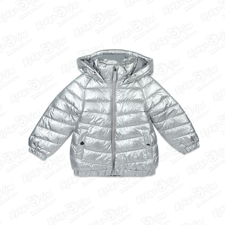 Куртка Lanson Kids демисезонная с капюшоном серебряная