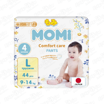 Подгузники-трусики MOMI Comfort L 9-14кг 44шт