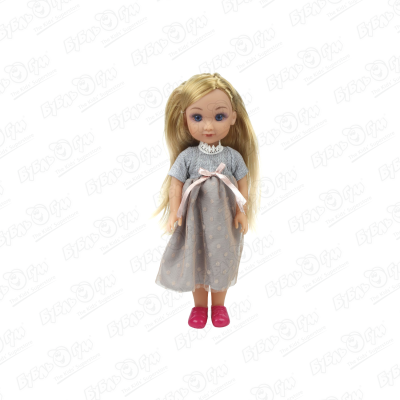 Кукла Lanson Toys Collection Dolls в сером платье с аксессуарами 35,5см