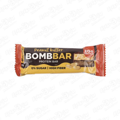 Батончик BOMBBAR арахисовая паста 70г bombbar bombbar батончик тирамису