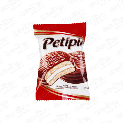 Печенье Petipie шоколадная глазурь 21г