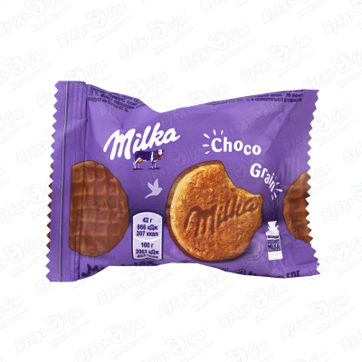 Печенье Milka Choco Grain c овсяными хлопьями и шоколадом 42 г печенье milka choco pause 260 г