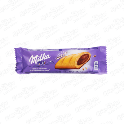 Печенье Milka Crunchy Break с молочным шоколадом 26г jmarket печенье с молочным шоколадом в виде бургеров bourbon