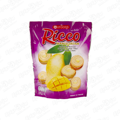 Печенье-сэндвич Ricco с манго-кремом 150 г печенье tedesco с лимонным кремом 200 г