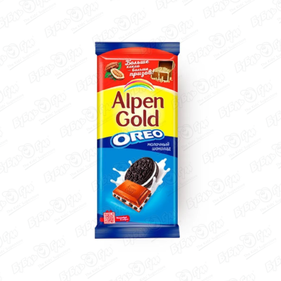 Шоколад Alpen Gold со вкусом печенье OREO 70г шоколад молочный alpen gold oreo со вкусом арахисовой пасты 95 г
