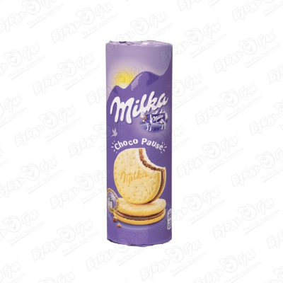 Печенье Milka с молочным шоколадом 260г печенье сахарное falcone cookies с молочным шоколадом 200 г