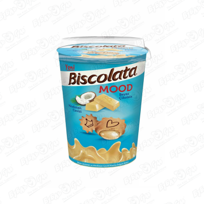 Печенье Biscolata MOOD кокос в стакане 115г пшеничное печенье biscolata mood с тёмным шоколадом 125 г