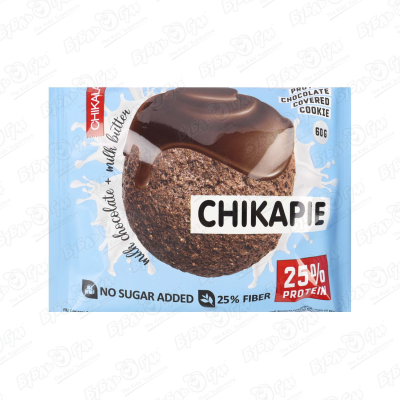 Печенье глазированное Chikalab шоколадное 60г печенье протеиновое chikalab 60г глазированное кокос