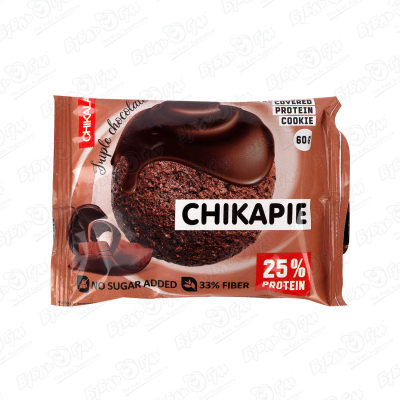Печенье глазированное CHIKALAB с шоколадной начинкой 60г печенье глазированное chikalab клубника в шоколаде 1 шт