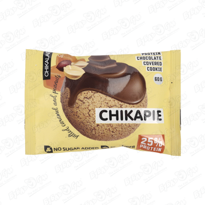 Печенье глазированное Chikalab с арахисовой начинкой 60г печенье глазированное chikalab клубника в шоколаде 1 шт